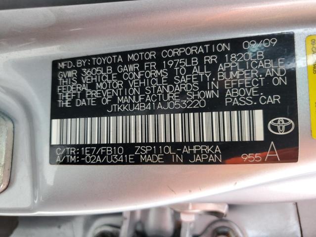 JTKKU4B41AJ053220 - 2010 TOYOTA SCION XD SILVER photo 12