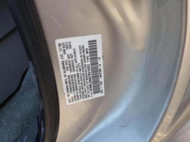 5FNRL38667B419331 - 2007 HONDA ODYSSEY EXL SILVER photo 13