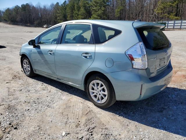 JTDZN3EU9EJ014535 - 2014 TOYOTA PRIUS V TURQUOISE photo 2