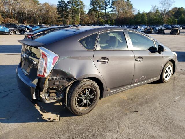 JTDKN3DU1C1501793 - 2012 TOYOTA PRIUS GRAY photo 3