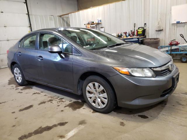 2HGFB2F50CH325154 - 2012 HONDA CIVIC LX GRAY photo 4