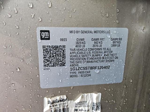 1G1ZC5ST8RF129402 - 2024 CHEVROLET MALIBU LS TAN photo 12