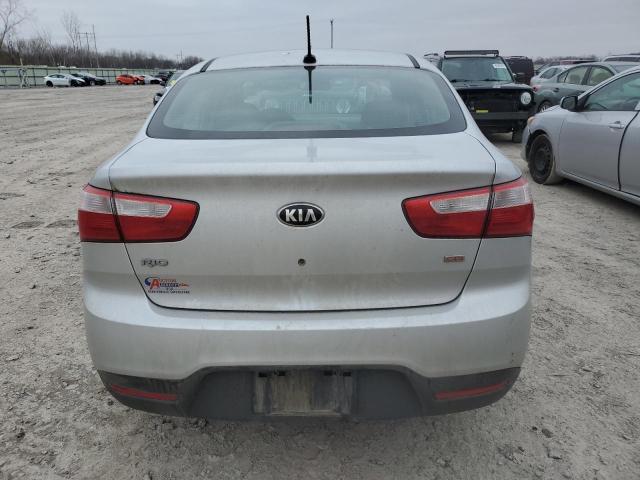 KNADM4A33F6443526 - 2015 KIA RIO LX SILVER photo 6