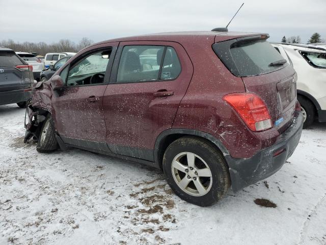 3GNCJNSB3GL171187 - 2016 CHEVROLET TRAX LS MAROON photo 2