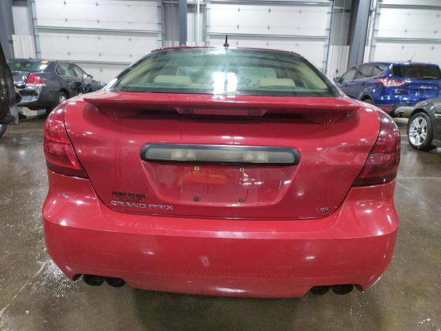 2G2WC55C981170993 - 2008 PONTIAC GRAND PRIX GXP RED photo 6