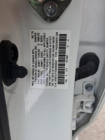 2HGFC1F72GH649642 - 2016 HONDA CIVIC EXL თეთრი ფოტო 12
