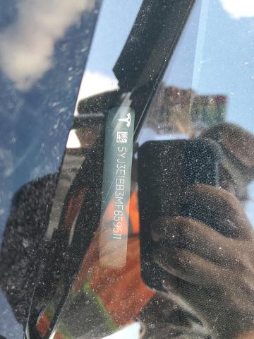 5YJ3E1EB3MF859511 - 2021 TESLA MODEL 3 BLACK photo 12