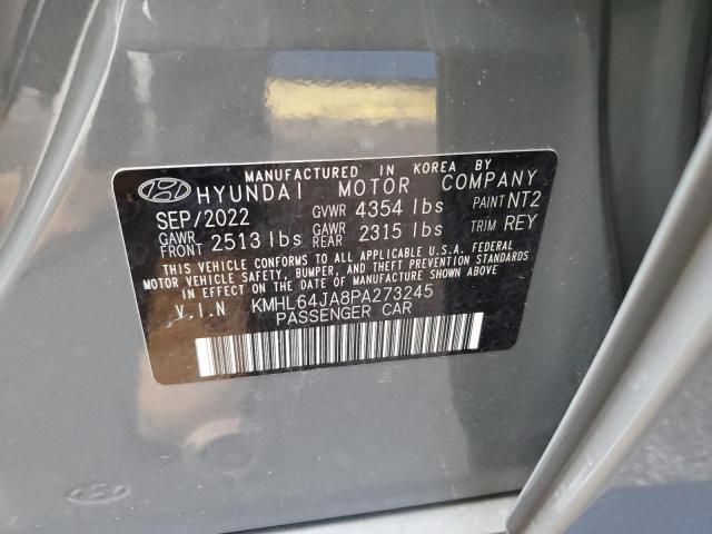 KMHL64JA8PA273245 - 2023 HYUNDAI SONATA SEL GRAY photo 13