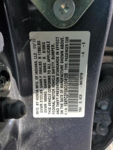 19XFC2F59GE004128 - 2016 HONDA CIVIC LX GRAY photo 12