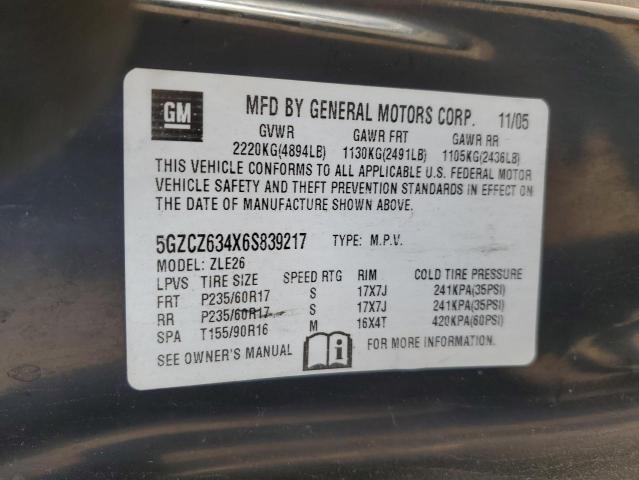 5GZCZ634X6S839217 - 2006 SATURN VUE SILVER photo 13