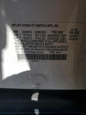 5J8YD3H56KL003657 - 2019 ACURA MDX TECHNOLOGY Ağ foto 14
