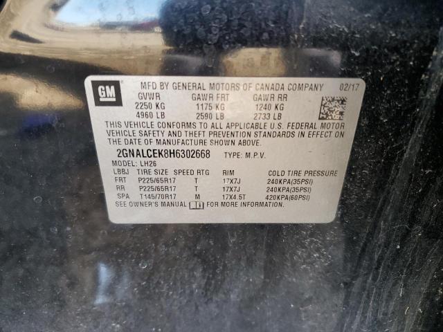 2GNALCEK8H6302668 - 2017 CHEVROLET EQUINOX LT Qara foto 12