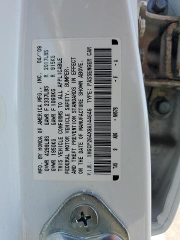 1HGCP264X9A144646 - 2009 HONDA ACCORD LXP 白色 照片 12