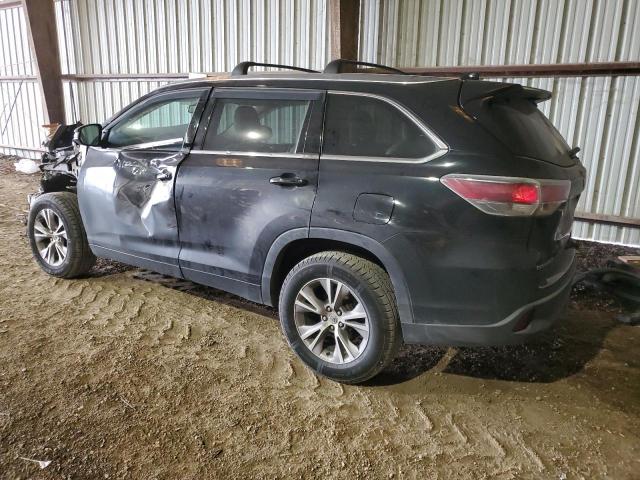 5TDKKRFH3FS040535 - 2015 TOYOTA HIGHLANDER XLE შავი ფოტო 2