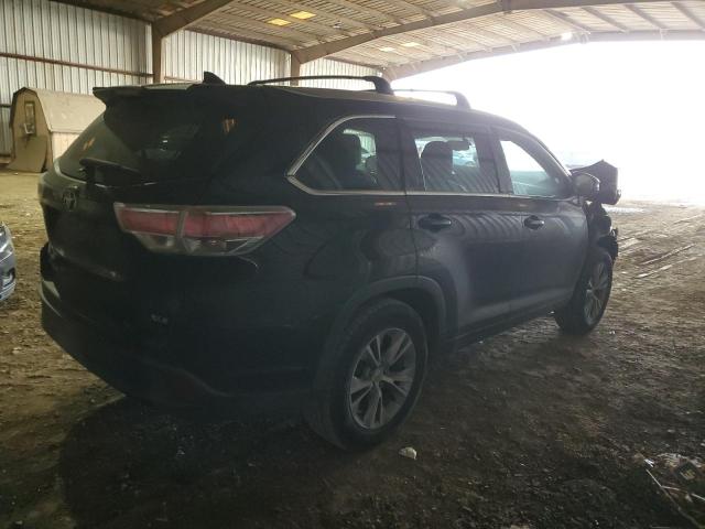 5TDKKRFH3FS040535 - 2015 TOYOTA HIGHLANDER XLE BLACK photo 3