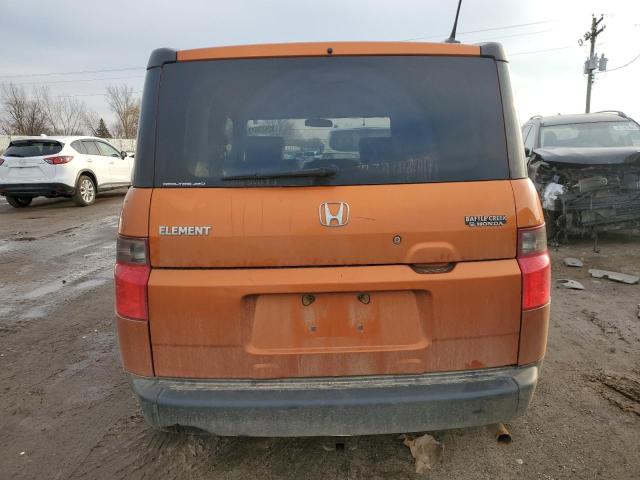 5J6YH28786L007370 - 2006 HONDA ELEMENT EX ORANGE photo 6