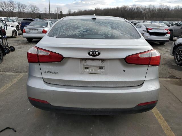 KNAFK4A68E5145809 - 2014 KIA FORTE LX SILVER photo 6