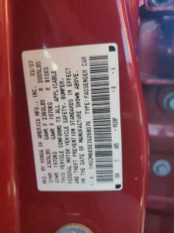 1HGCM66567A058076 - 2007 HONDA ACCORD EX 红色 照片 13