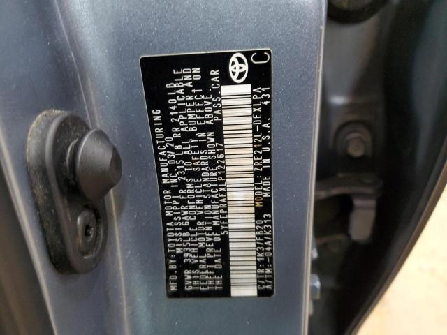 5YFEPRAEXLP122617 - 2020 TOYOTA COROLLA LE ლურჯი ფოტო 12