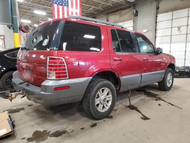 4M2ZU86K85UJ11571 - 2005 MERCURY MOUNTAINEE RED photo 3