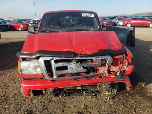 1FTYR14D29PA13221 - 2009 FORD RANGER SUPER CAB RED photo 5