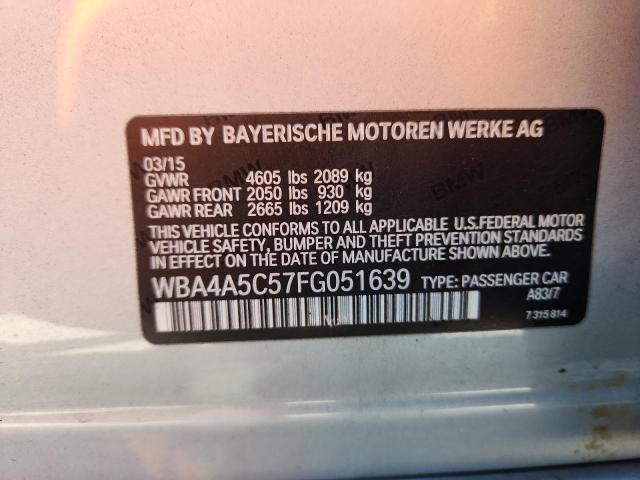 WBA4A5C57FG051639 - 2015 BMW 428 I GRAN COUPE SILVER photo 13
