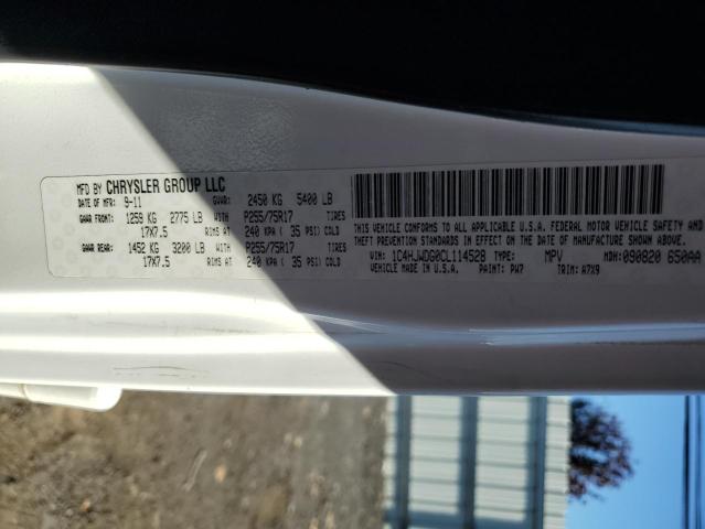 1C4HJWDG0CL114528 - 2012 JEEP WRANGLER U SPORT WHITE photo 13