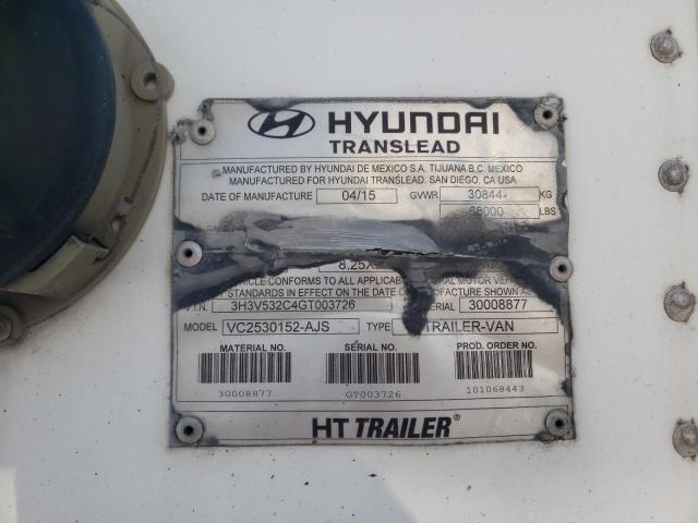 3H3V532C4GT003726 - 2016 HYUNDAI DRYVAN WHITE photo 10