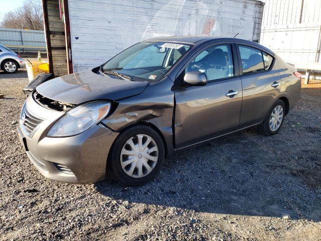 3N1CN7APXDL847686 - 2013 NISSAN VERSA S GRAY photo 1