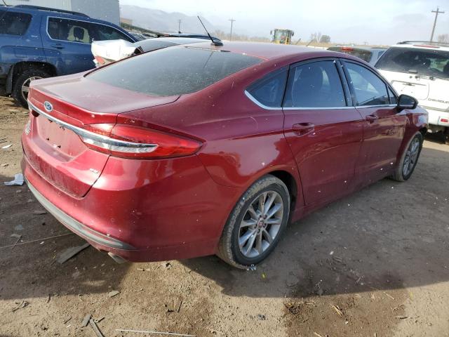 3FA6P0H71HR399204 - 2017 FORD FUSION SE RED photo 3