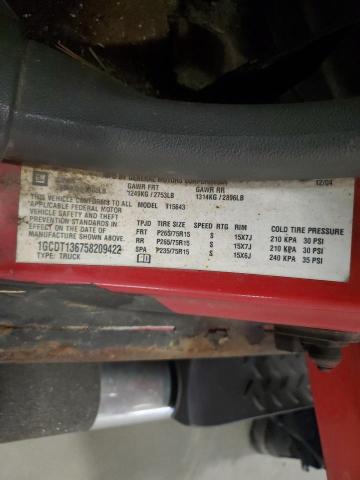 1GCDT136758209422 - 2005 CHEVROLET COLORADO 红色 照片 12