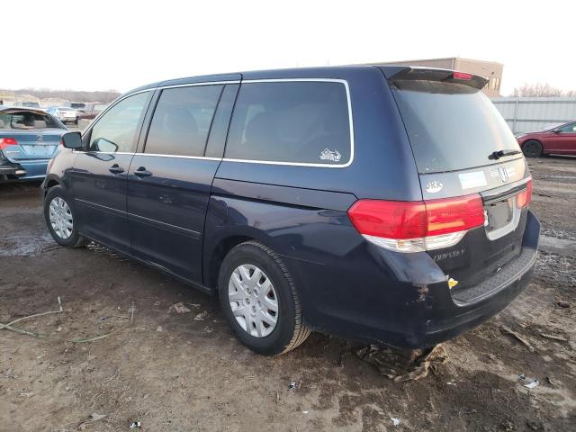 5FNRL38258B025401 - 2008 HONDA ODYSSEY LX BLUE photo 2