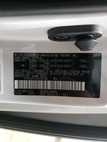 5TDJSKFCXSS165288 - 2025 TOYOTA SIENNA XLE WHITE photo 13
