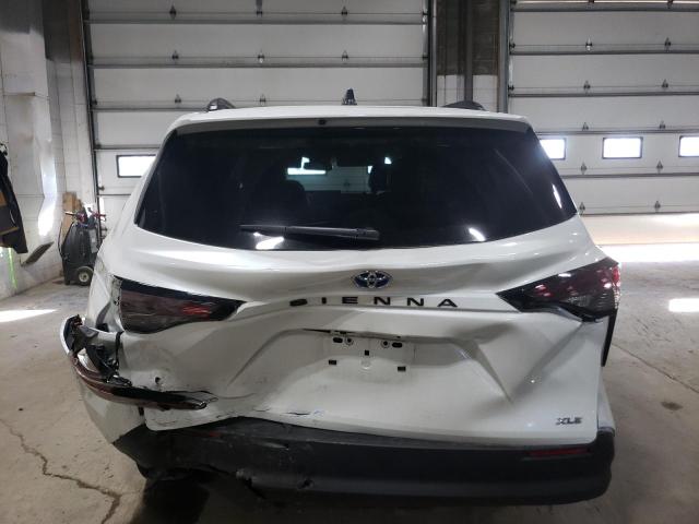 5TDJSKFCXSS165288 - 2025 TOYOTA SIENNA XLE WHITE photo 6