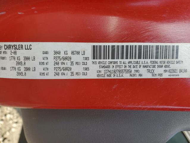 1D7HU18278S575950 - 2008 DODGE RAM 1500 ST RED photo 12