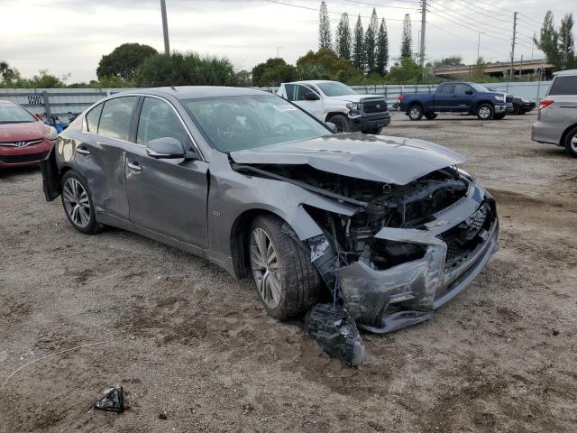 JN1EV7ARXKM555131 - 2019 INFINITI Q50 LUXE GRAY photo 4