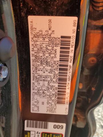 3TMLU4EN2CM098186 - 2012 TOYOTA TACOMA DOUBLE CAB Սև լուսանկար 12