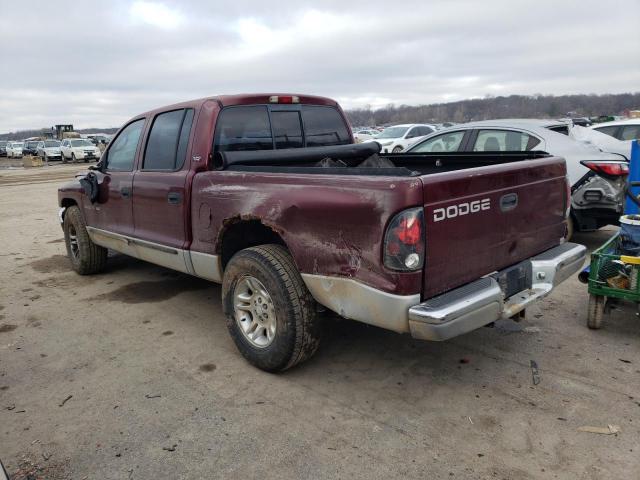 1B7GL2AN71S118242 - 2001 DODGE DAKOTA QUAD MAROON photo 2