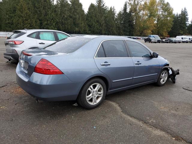1HGCM56787A203632 - 2007 HONDA ACCORD EX BLUE photo 3