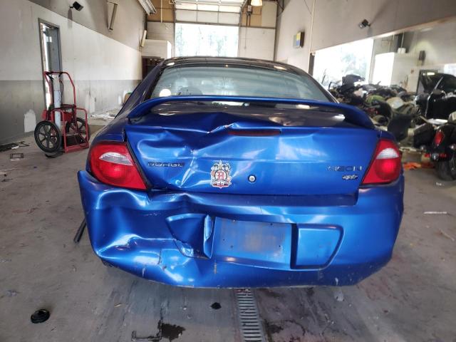 1B3ES56C14D534297 - 2004 DODGE NEON SXT BLUE photo 6