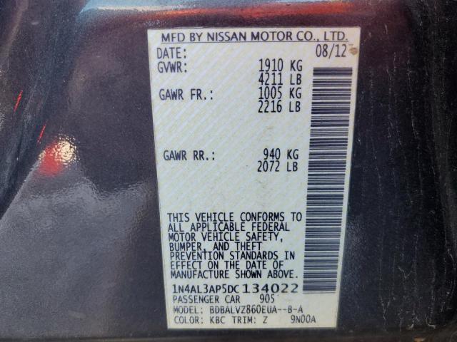 1N4AL3AP5DC134022 - 2013 NISSAN ALTIMA 2.5 Boz foto 12