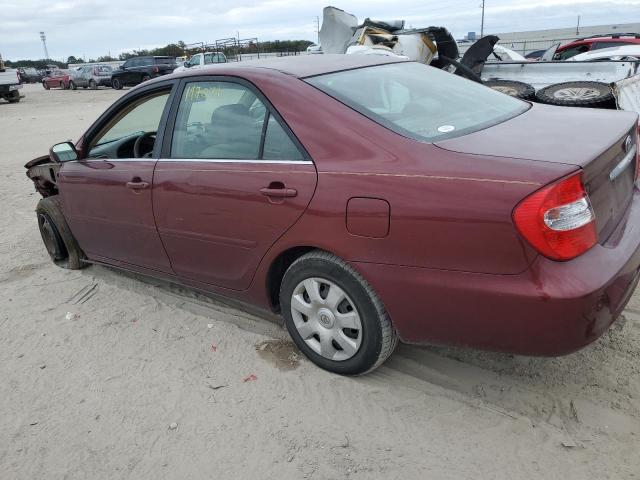 4T1BE32K02U031038 - 2002 TOYOTA CAMRY LE BURGUNDY photo 2