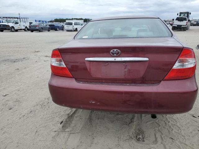 4T1BE32K02U031038 - 2002 TOYOTA CAMRY LE BURGUNDY photo 6