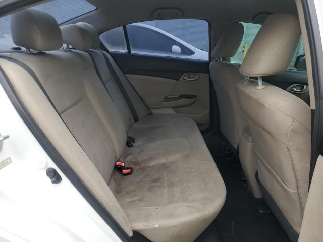 19XFB2F50DE291406 - 2013 HONDA CIVIC LX WHITE photo 10