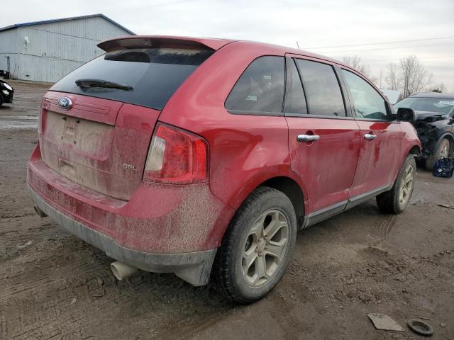 2FMDK3JC7BBA91643 - 2011 FORD EDGE SEL RED photo 3