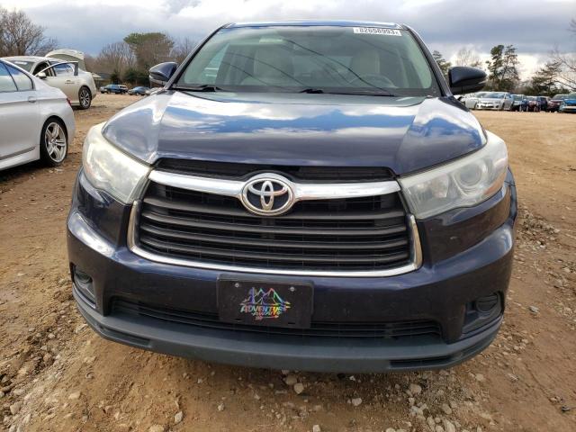 5TDBKRFH5FS116627 - 2015 TOYOTA HIGHLANDER LE BLUE photo 5