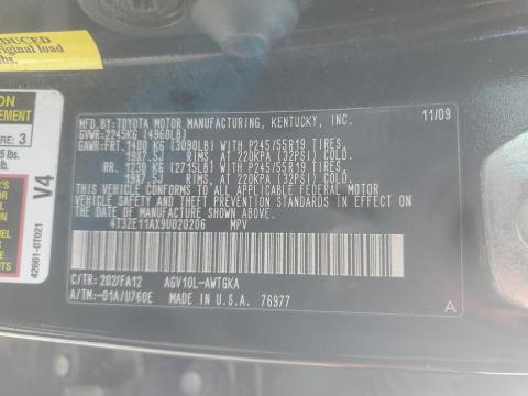 4T3ZE11AX9U020206 - 2009 TOYOTA VENZA 黑色 照片 13