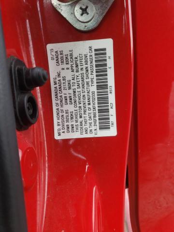 2HGFB6E5XFH702330 - 2015 HONDA CIVIC SI RED photo 12
