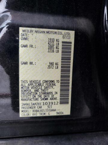 1N4AL3AP2EC103912 - 2014 NISSAN ALTIMA 2.5 BLACK photo 12