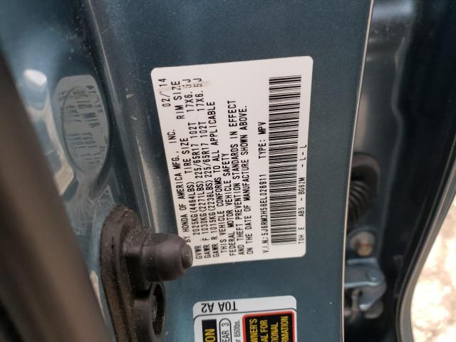 5J6RM3H58EL026911 - 2014 HONDA CR-V EX BLUE photo 12